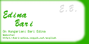 edina bari business card